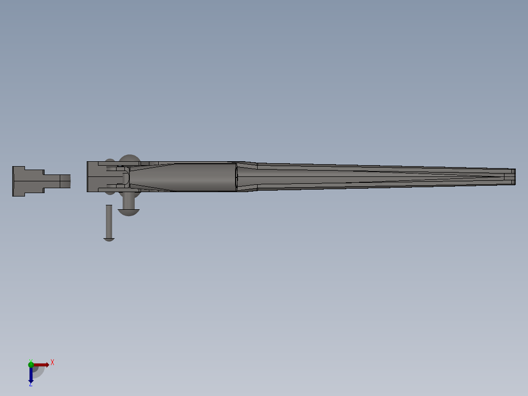 solidworks 管扳手手柄组件俯视图