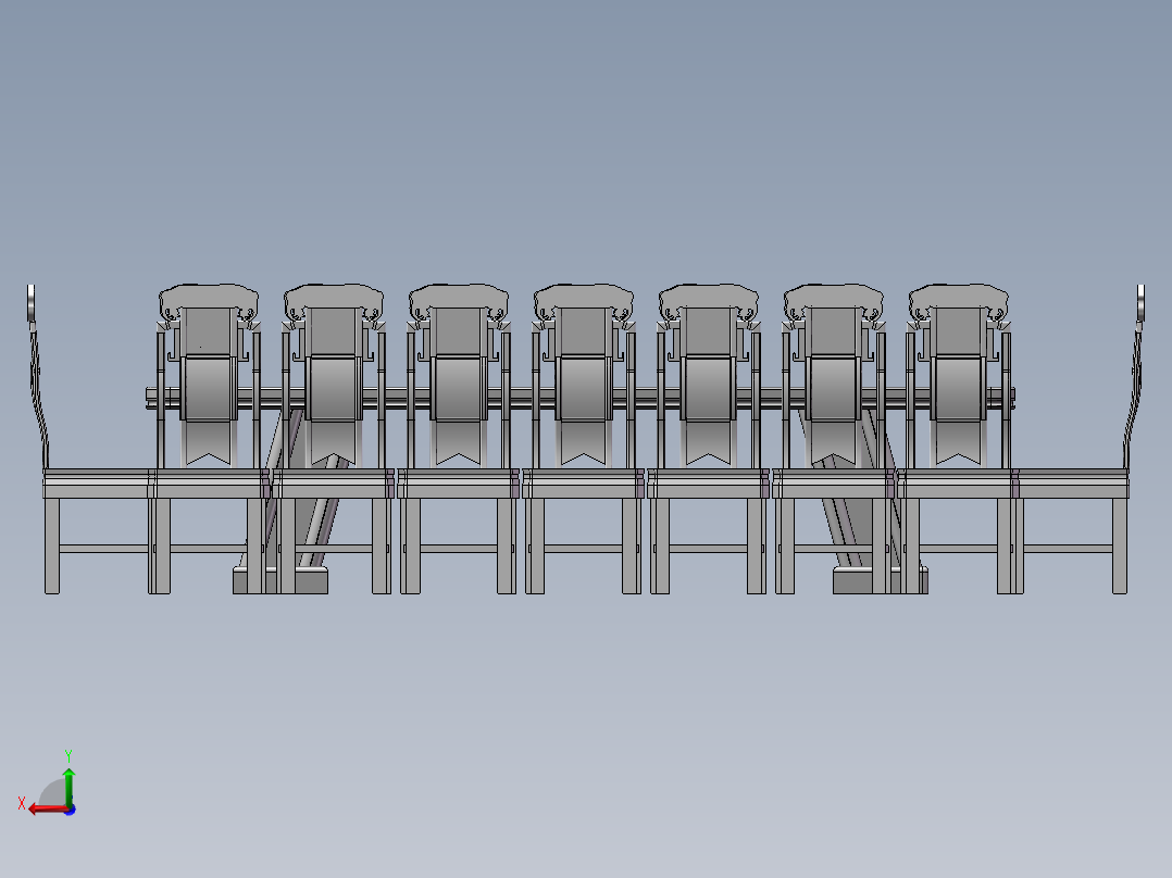 会议桌椅后视图