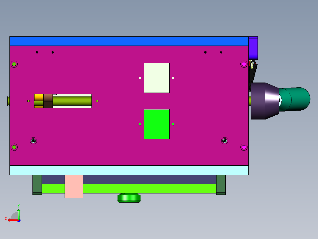 手动轨迹下压针板检查夹具后视图