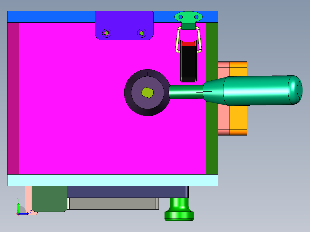 手动轨迹下压针板检查夹具左视图