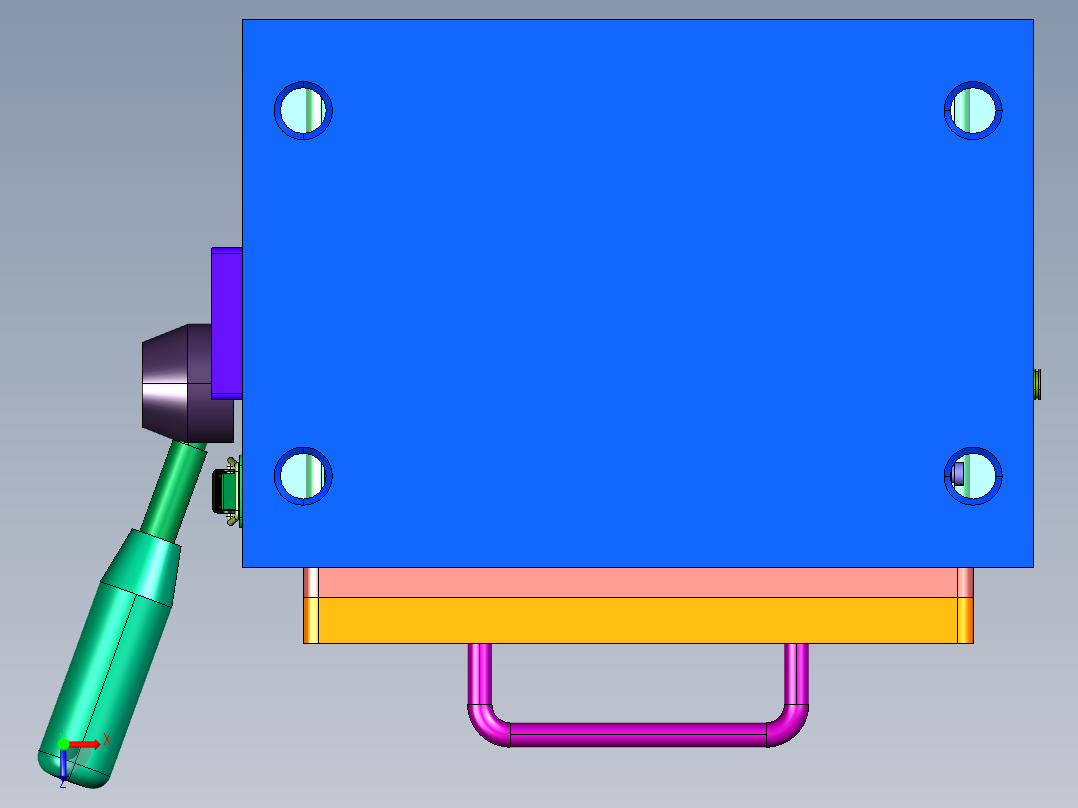 手动轨迹下压针板检查夹具俯视图