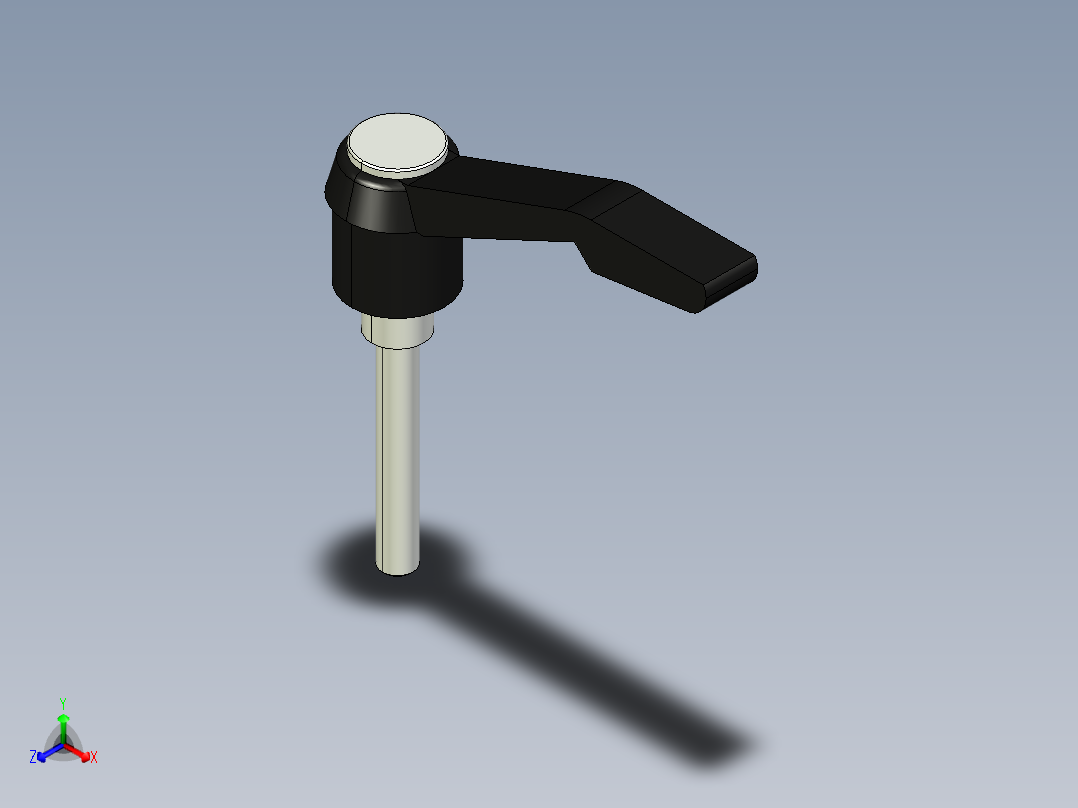 型材-KJN M6X40 CLAMPING LEVER 3842528539正等轴测图