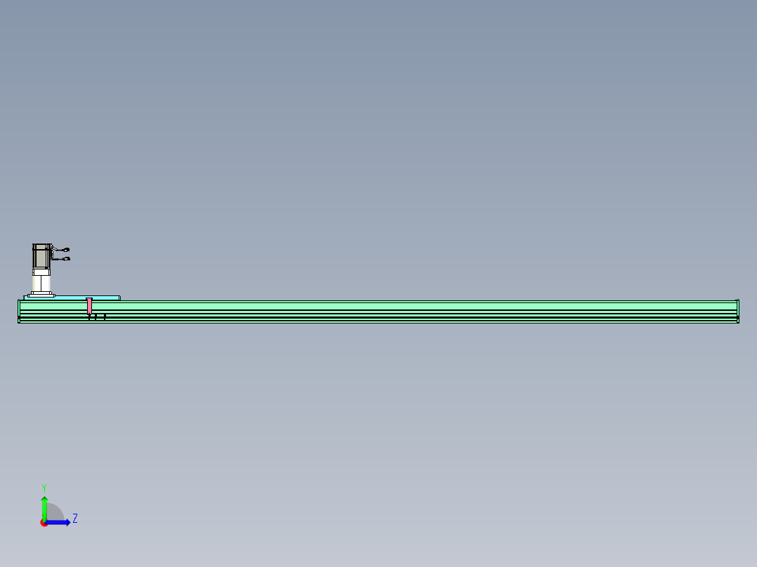 东锦齿条传动DH270G-L167-S2700-BU-减速机+750W左视图