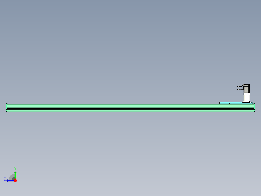 东锦齿条传动DH270G-L167-S2700-BU-减速机+750W右视图