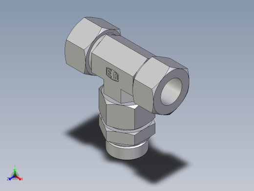 卡套式工业通用硬管接头EO_Assembled_adjustable_standpipe_branch_tee_EVT30SM71