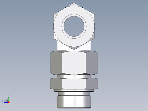 卡套式工业通用硬管接头EO_Assembled_adjustable_standpipe_branch_tee_EVT30SM71右视缩略图