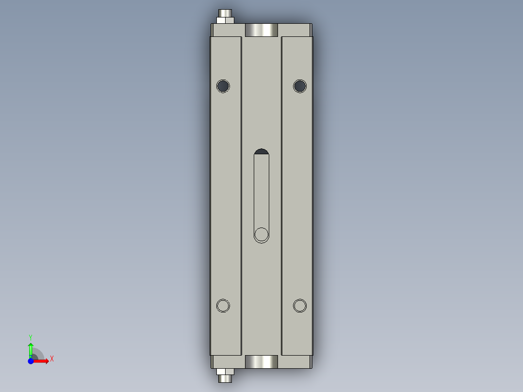 PRECISION 精密导轨气缸前视图