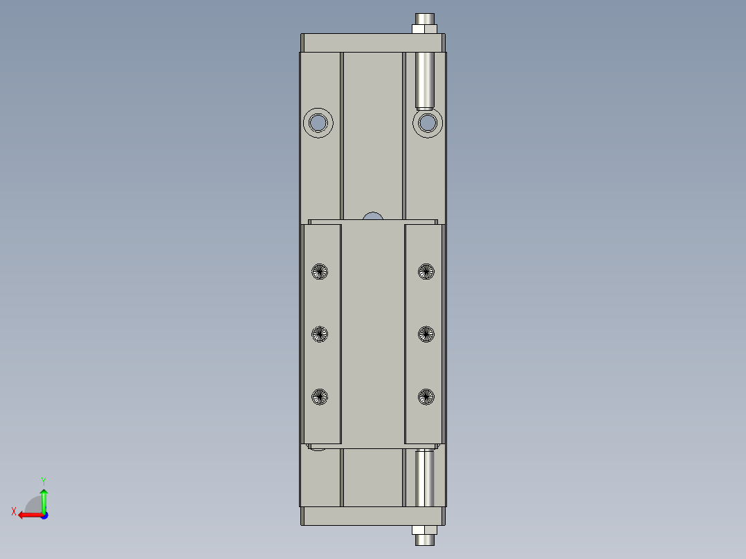 PRECISION 精密导轨气缸后视图