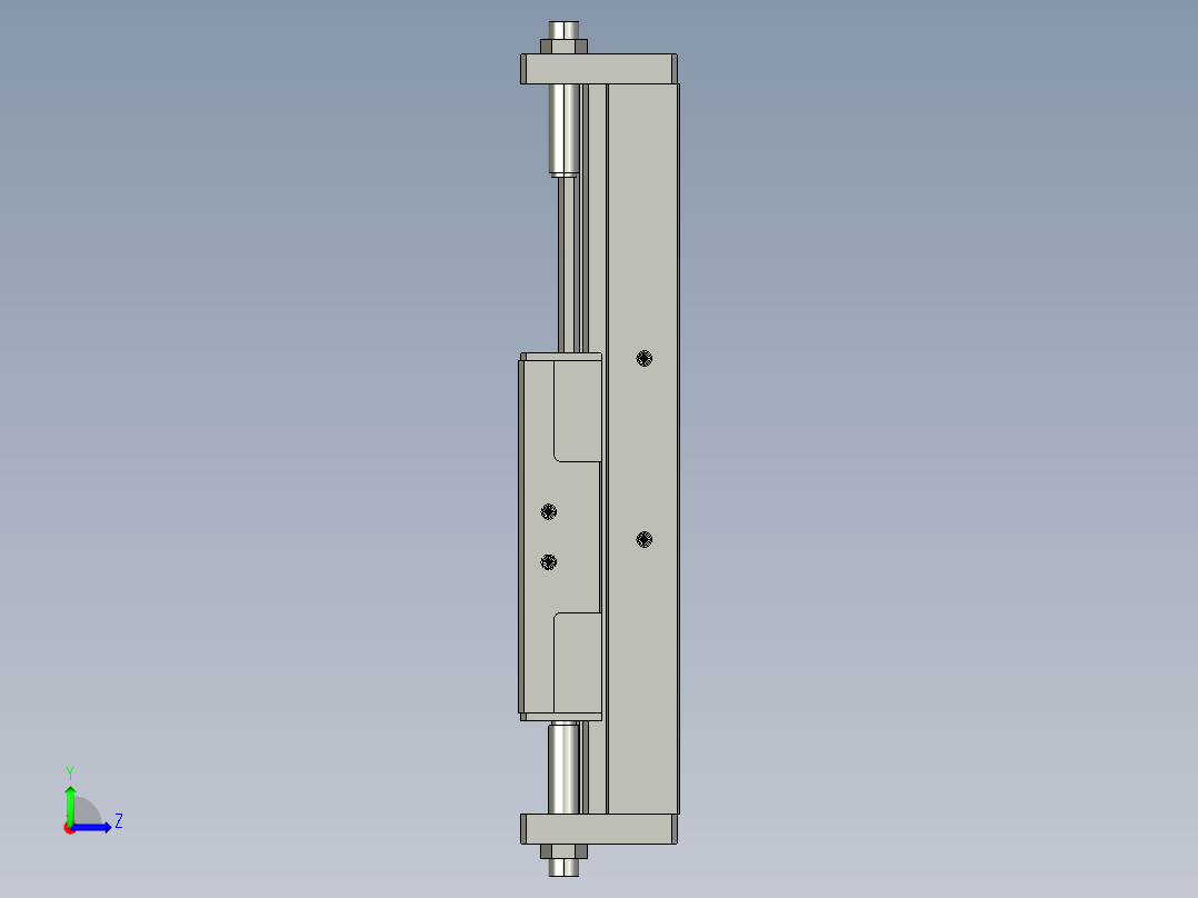 PRECISION 精密导轨气缸左视图