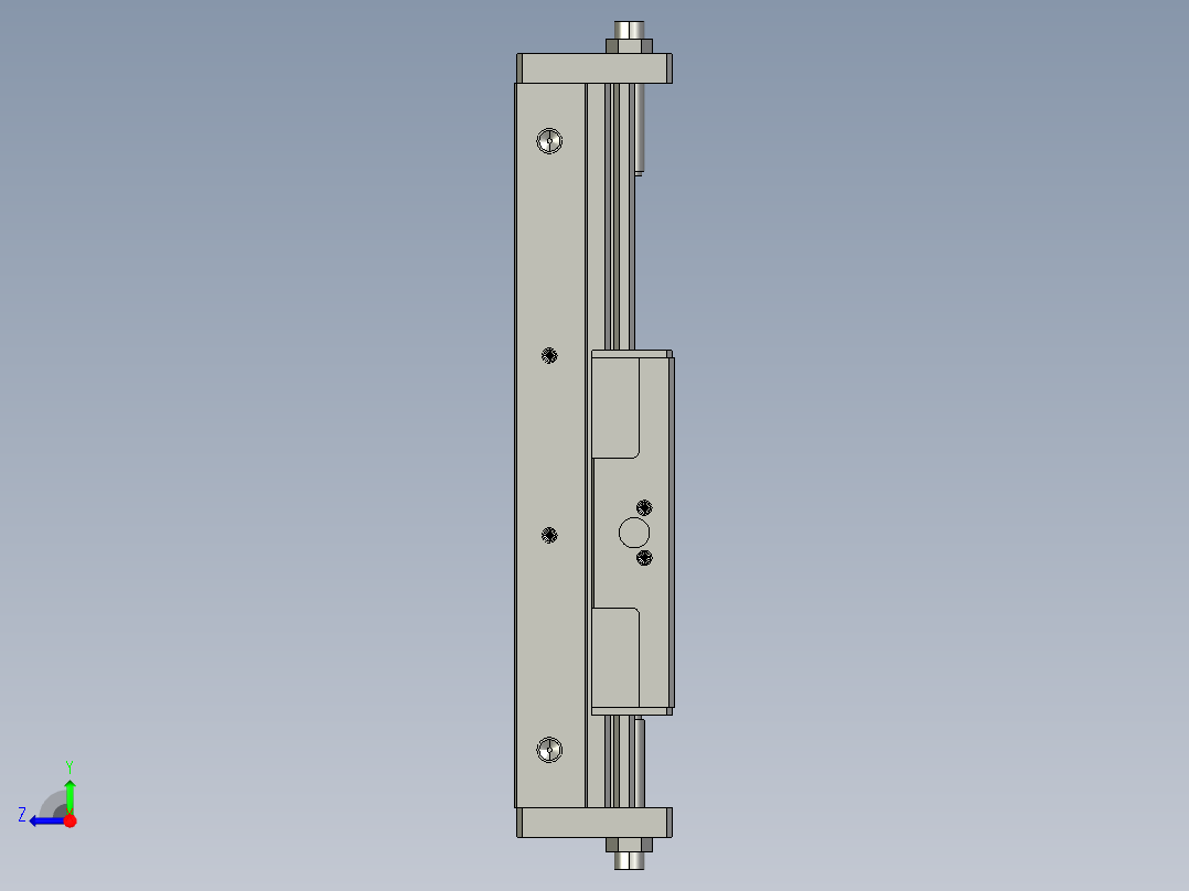 PRECISION 精密导轨气缸右视图