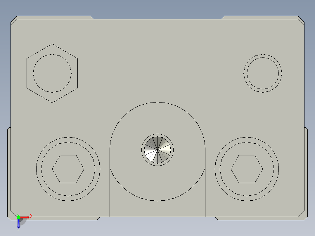 PRECISION 精密导轨气缸俯视图