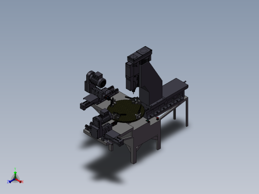 圆盘铣削作业综合工作机正等轴测缩略图