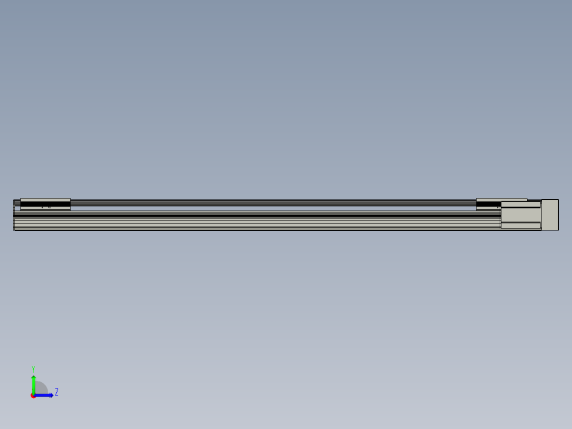 直线模组LHA170-S1350-R设计图纸左视缩略图
