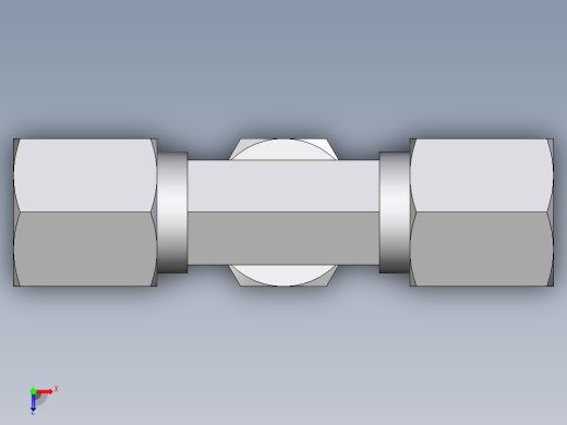 卡套式工业通用硬管接头EO_Swivel_nut_branch_tee_ET06ZSCF俯视缩略图