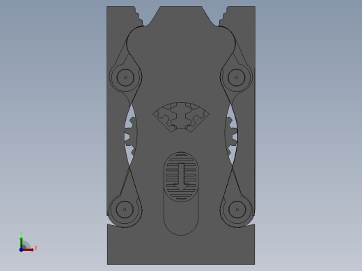 激光下料拼图卡片夹Parasolid, SOLIDWORKS 2015, STEP _ IGES前视缩略图
