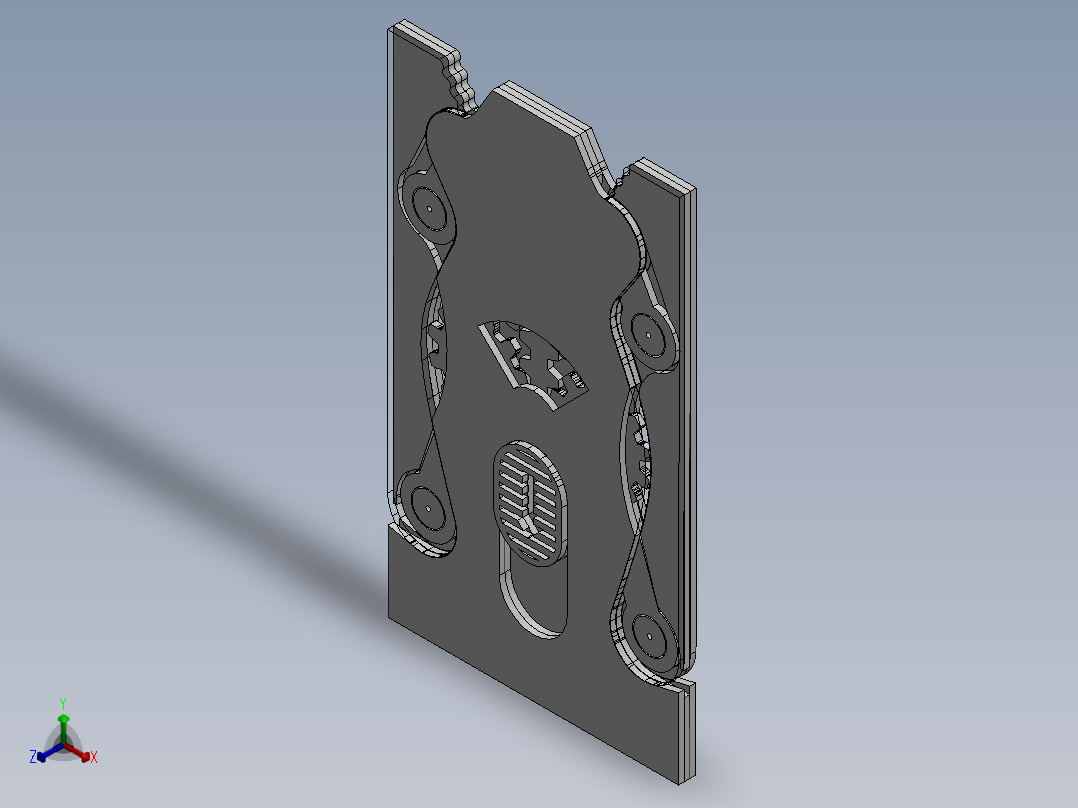 激光下料拼图卡片夹Parasolid, SOLIDWORKS 2015, STEP _ IGES正等轴测图