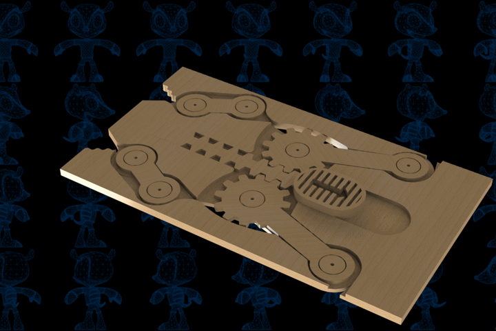 激光下料拼图卡片夹Parasolid, SOLIDWORKS 2015, STEP _ IGES