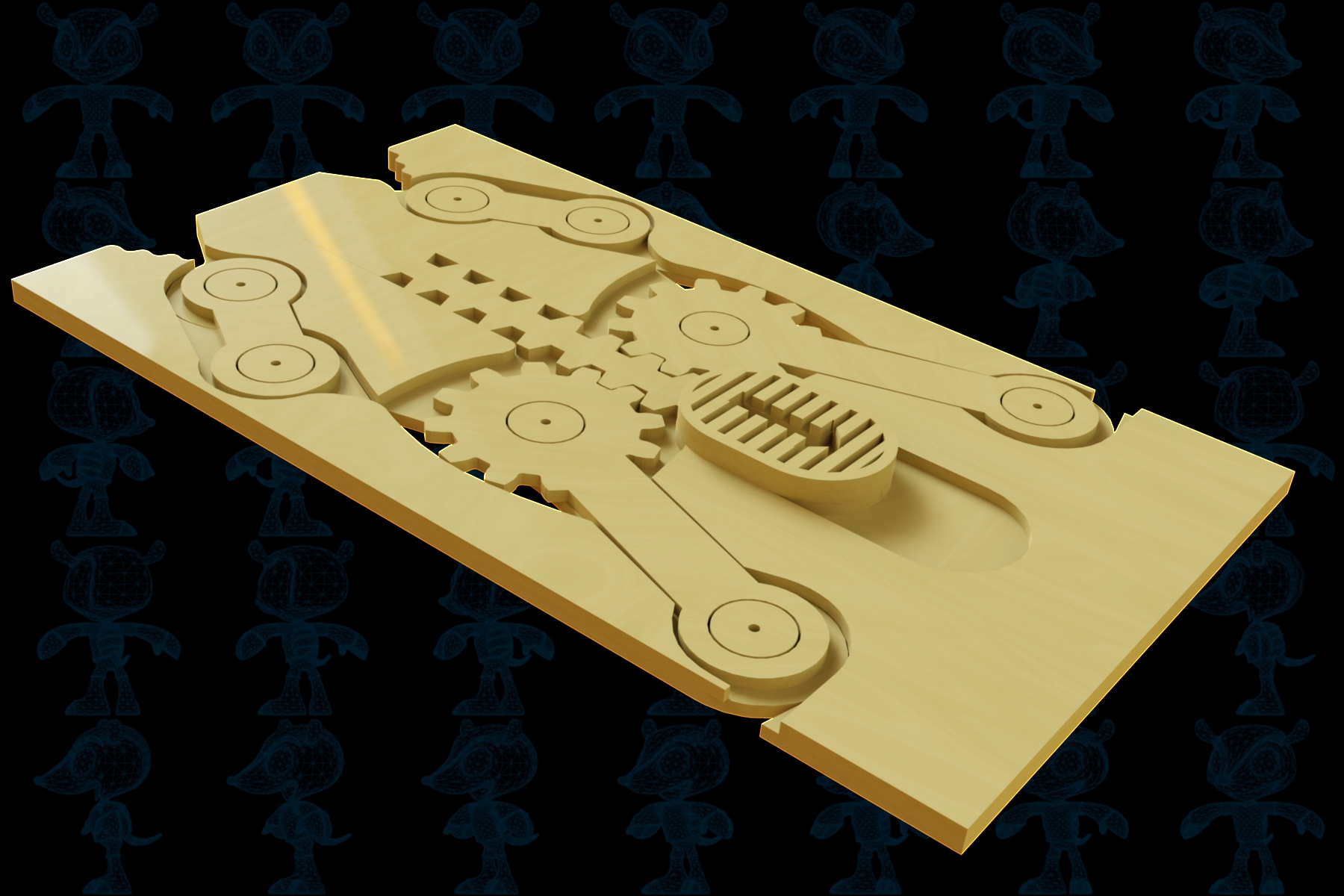 激光下料拼图卡片夹Parasolid, SOLIDWORKS 2015, STEP _ IGES