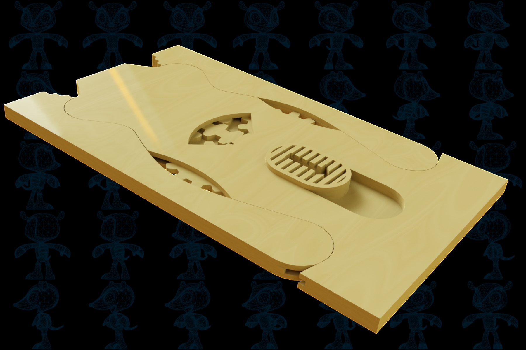 激光下料拼图卡片夹Parasolid, SOLIDWORKS 2015, STEP _ IGES