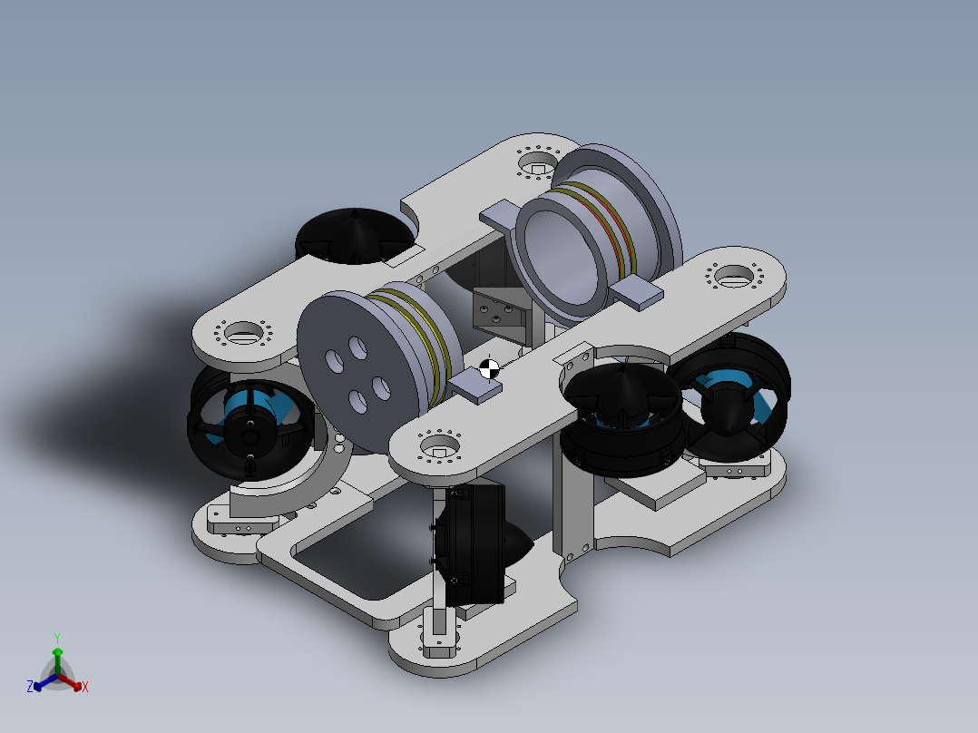 ROV探索水下潜航器--sw正等轴测图
