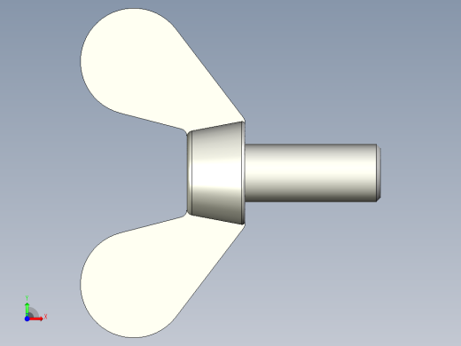 带耳螺钉-DIN_316_Wing_screws_6x0.75x14-11-11_33_2.3_17_6.stp前视缩略图
