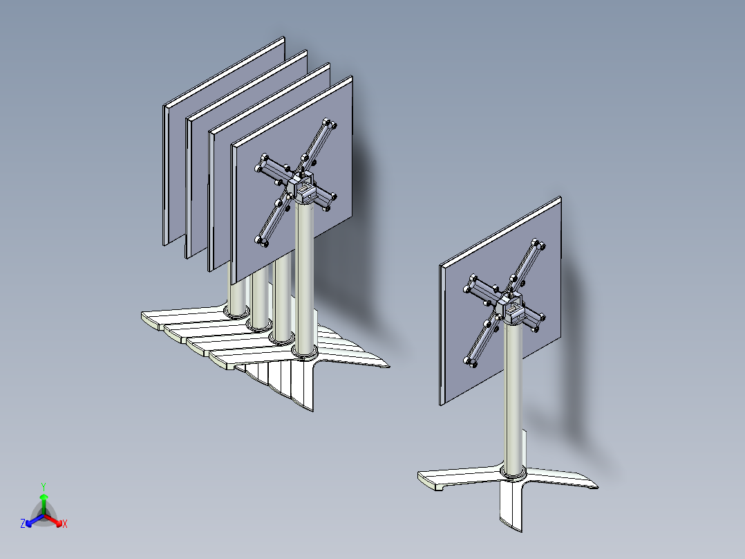 堆叠台1正等轴测图