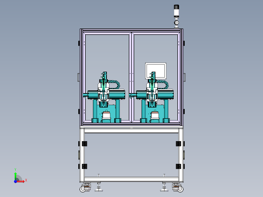 手机后盖打螺丝设备sw18前视图