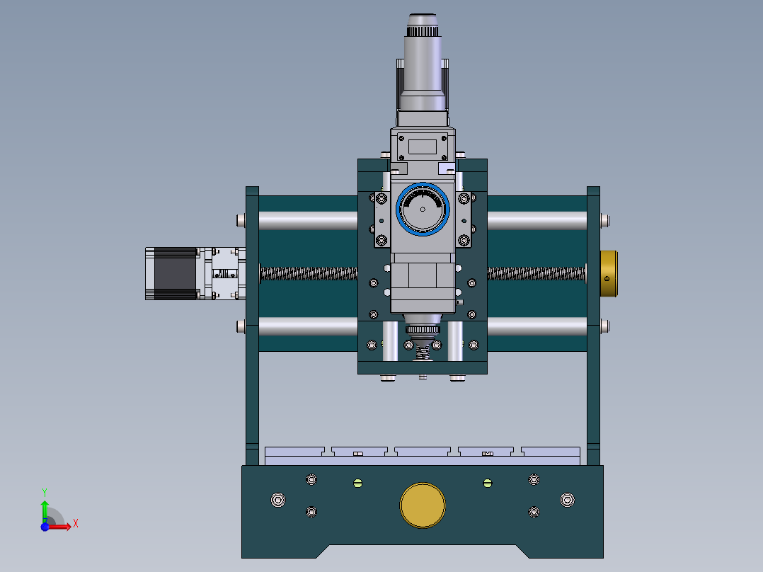 轨道零部件激光自动除胶系统设计前视图