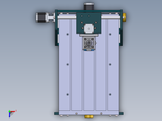 轨道零部件激光自动除胶系统设计俯视缩略图