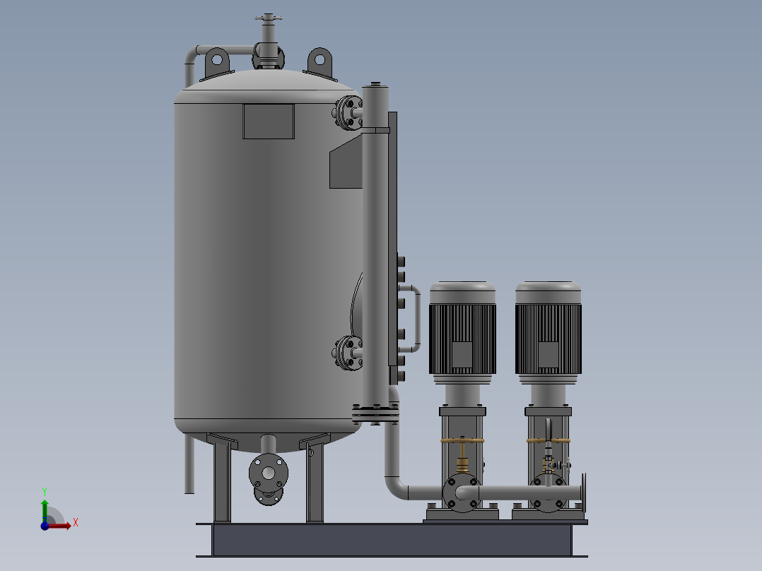 耐压测试罐前视图