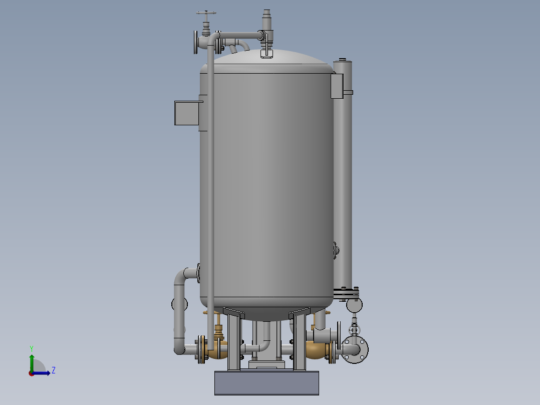 耐压测试罐左视图