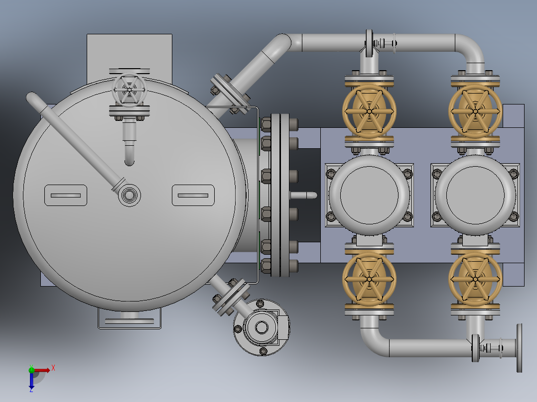耐压测试罐俯视图