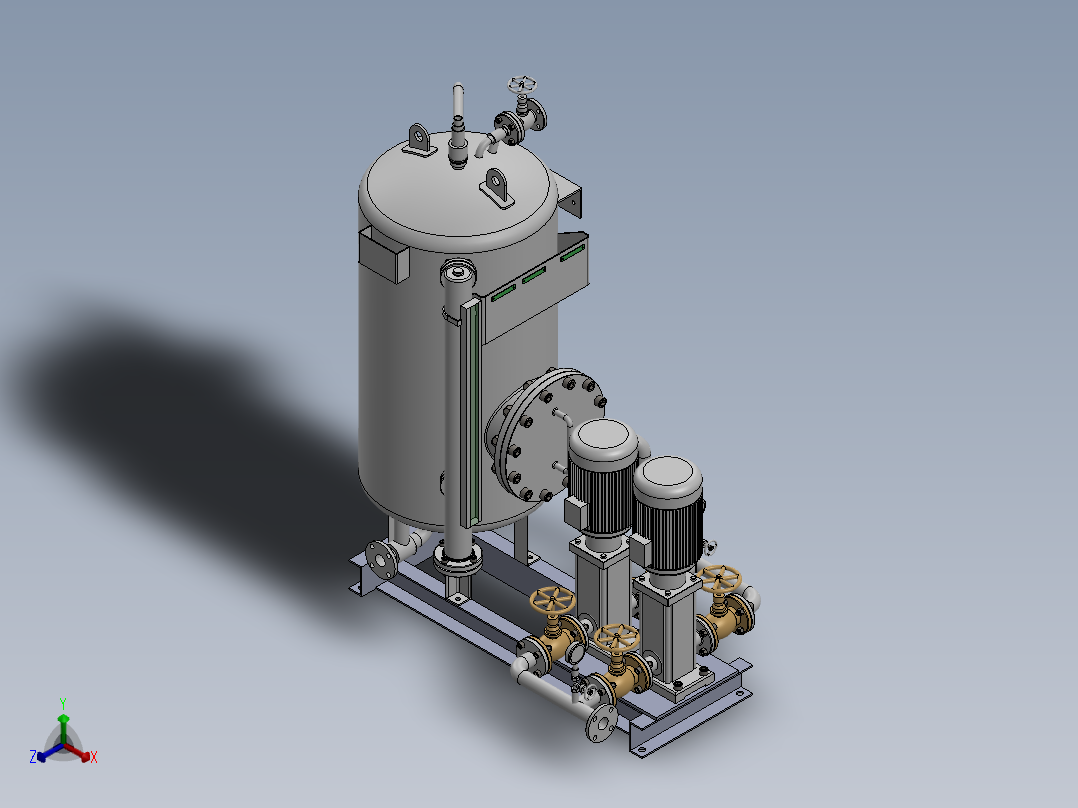 耐压测试罐正等轴测图