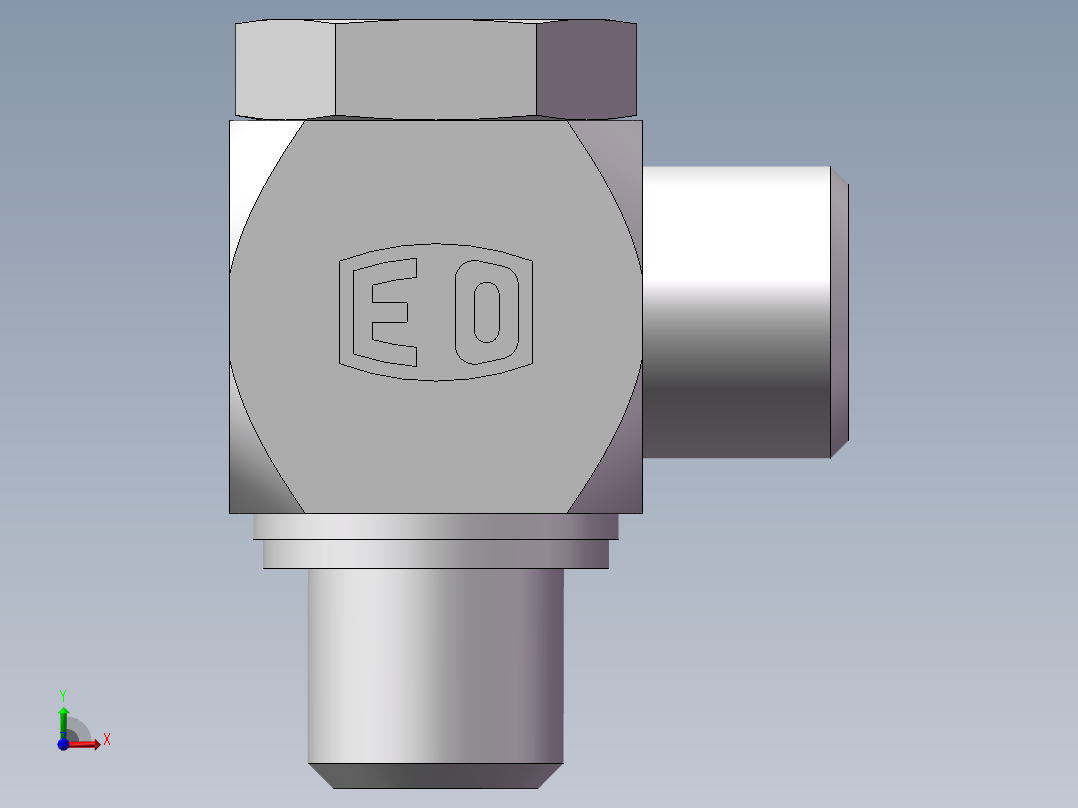 铰接式90度接头、1CI-16-14前视图