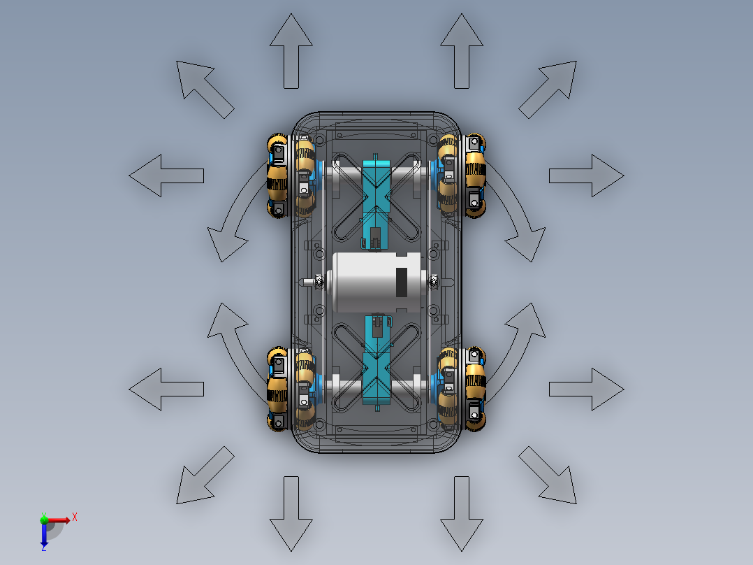 AGV小车、AGV(137)俯视图