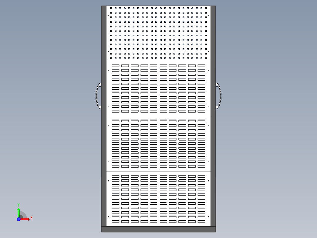 货架、双面物料整理架前视图