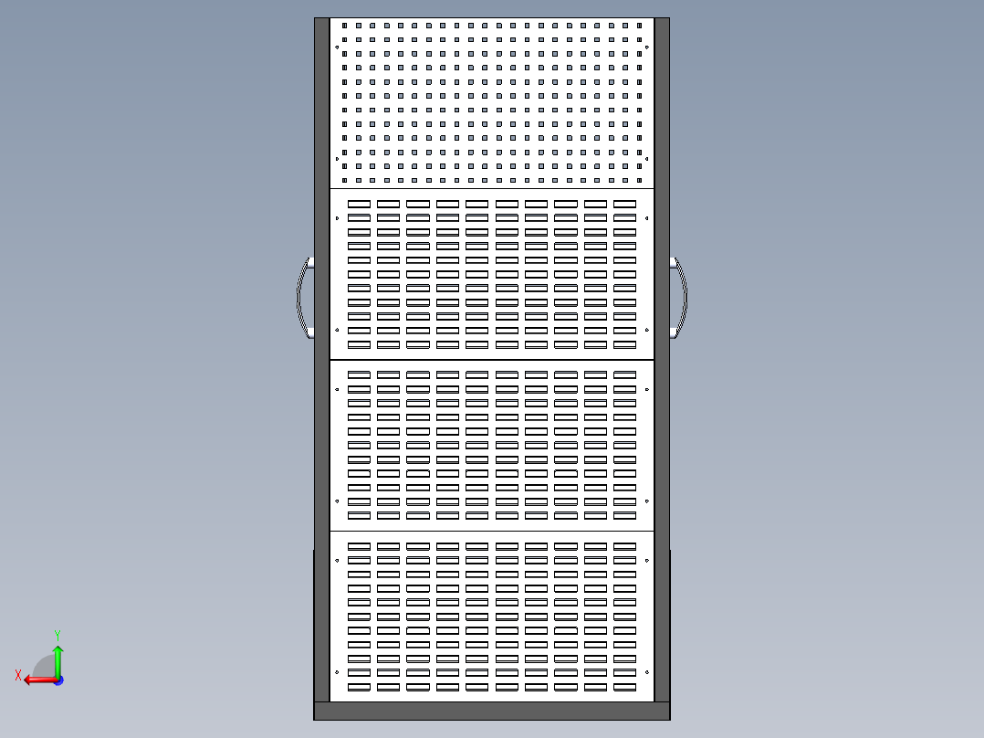 货架、双面物料整理架后视图