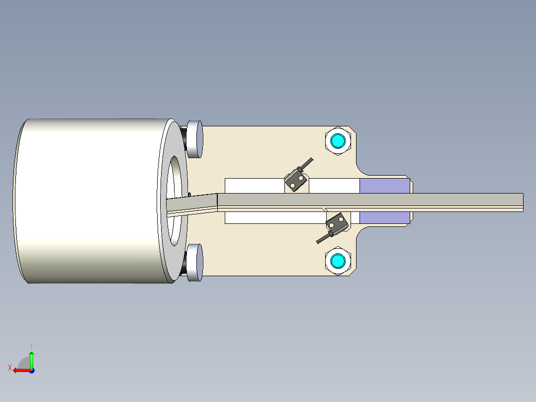 滚筒送料组件后视图