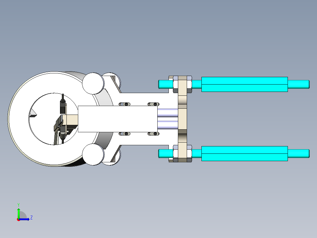 滚筒送料组件左视图