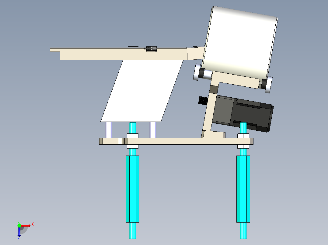 滚筒送料组件俯视图
