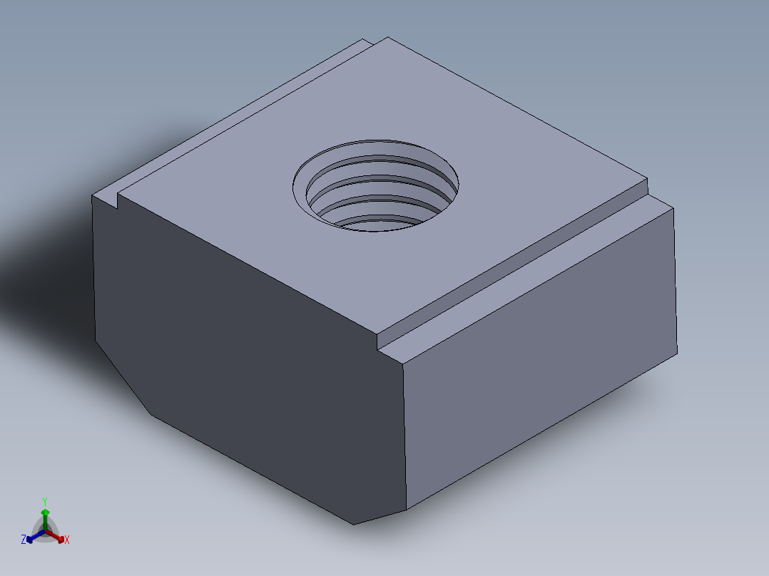 T型槽正等轴测图