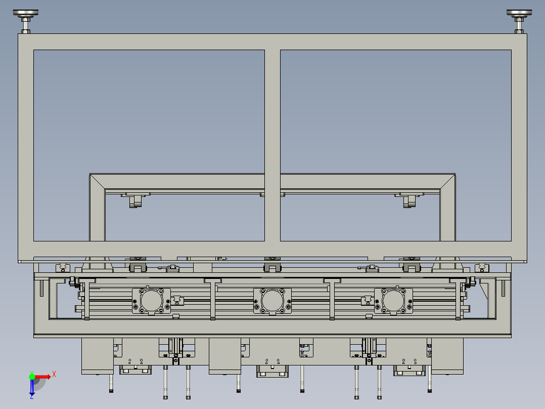 扩展网折边整形一体机俯视图