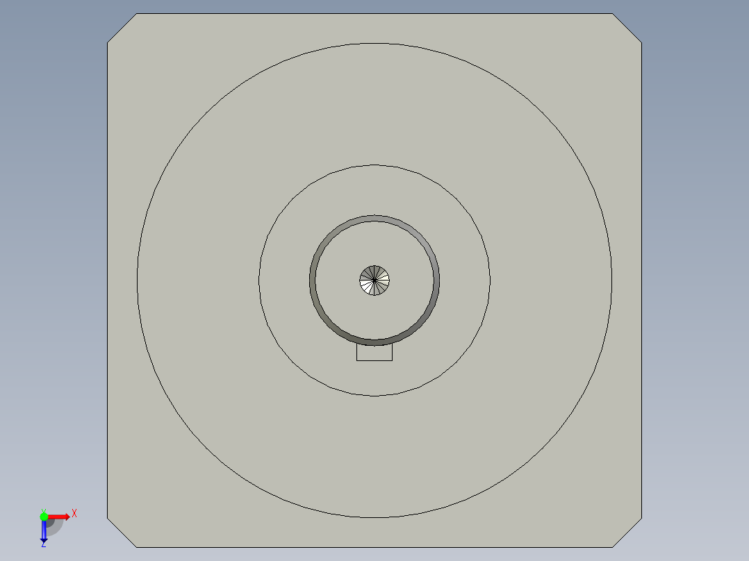 回转支撑驱动电机俯视图