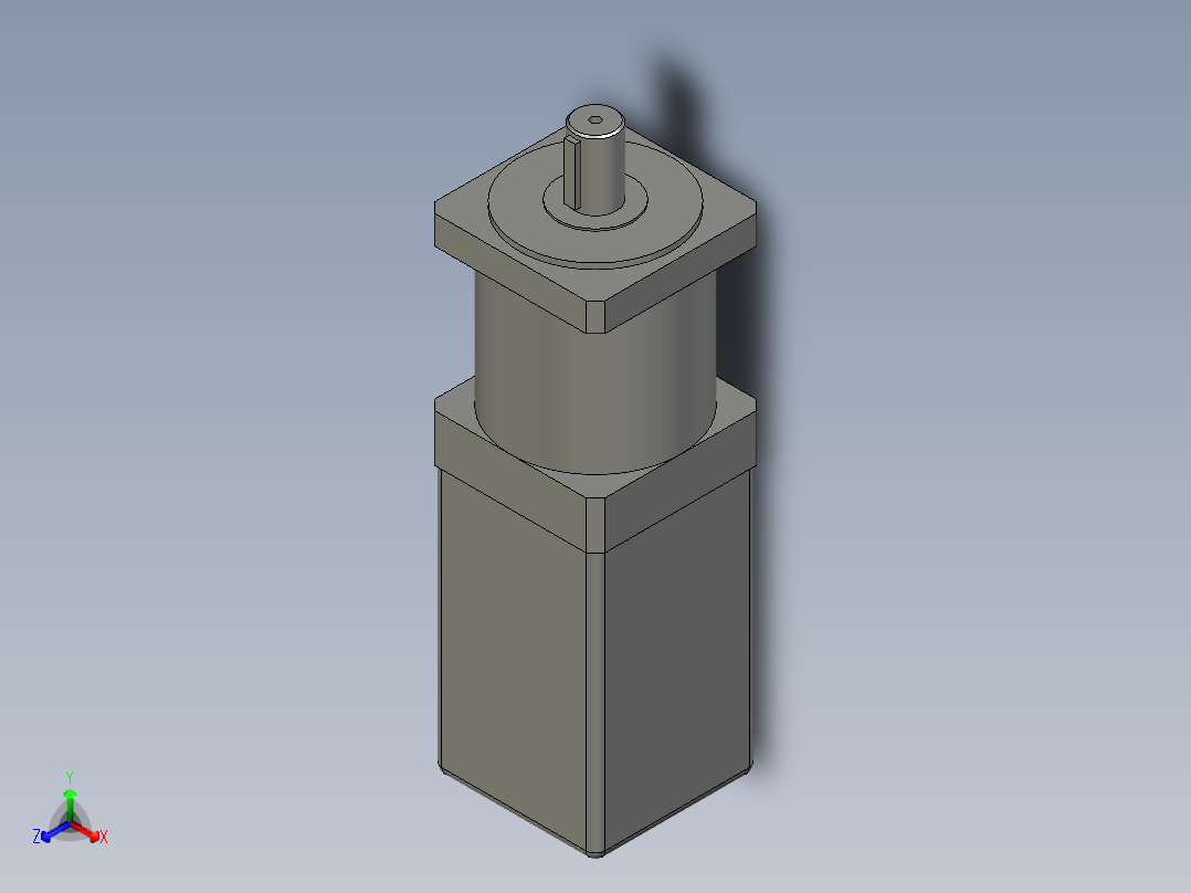 回转支撑驱动电机正等轴测图