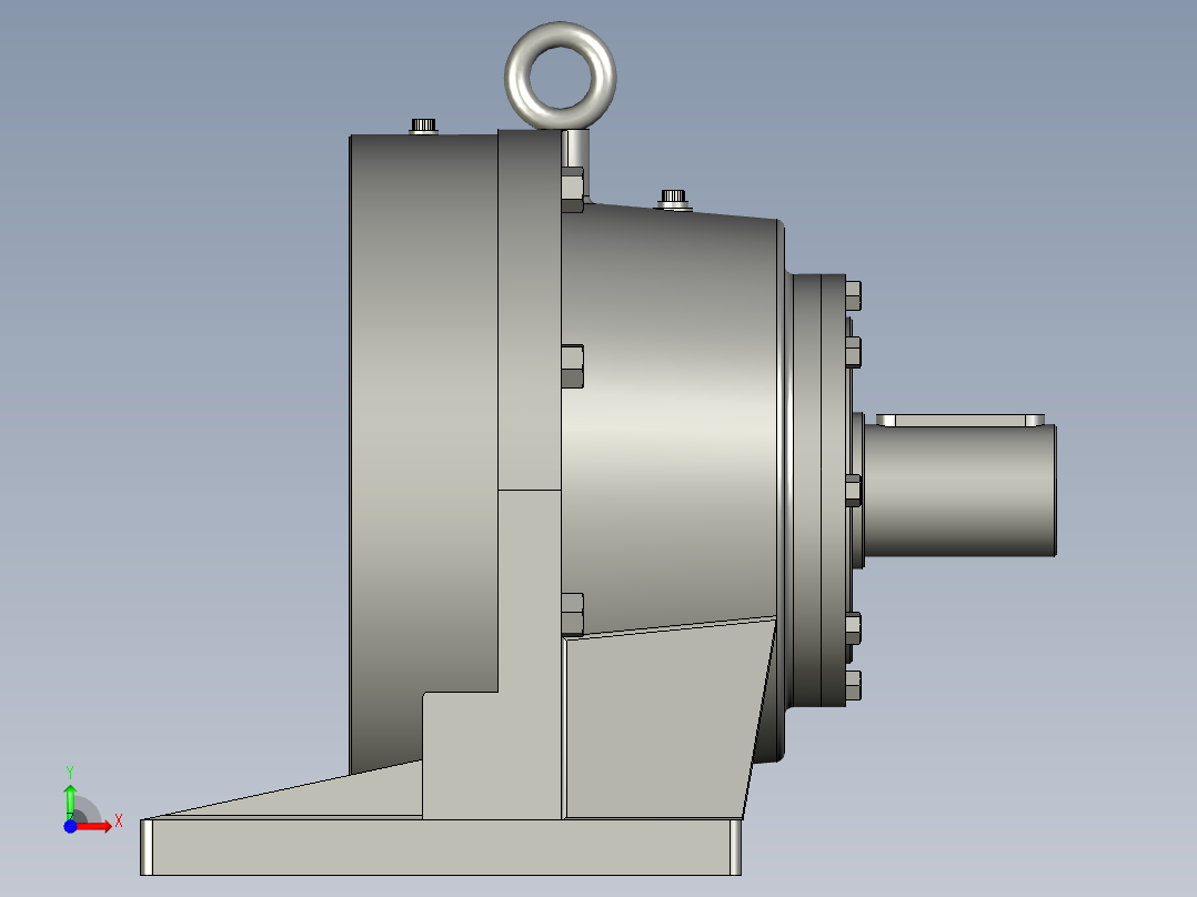 BWD型单级摆线针轮减速电机BWD3-87-Y3-4P-M1-1_BWD型(单级)前视图