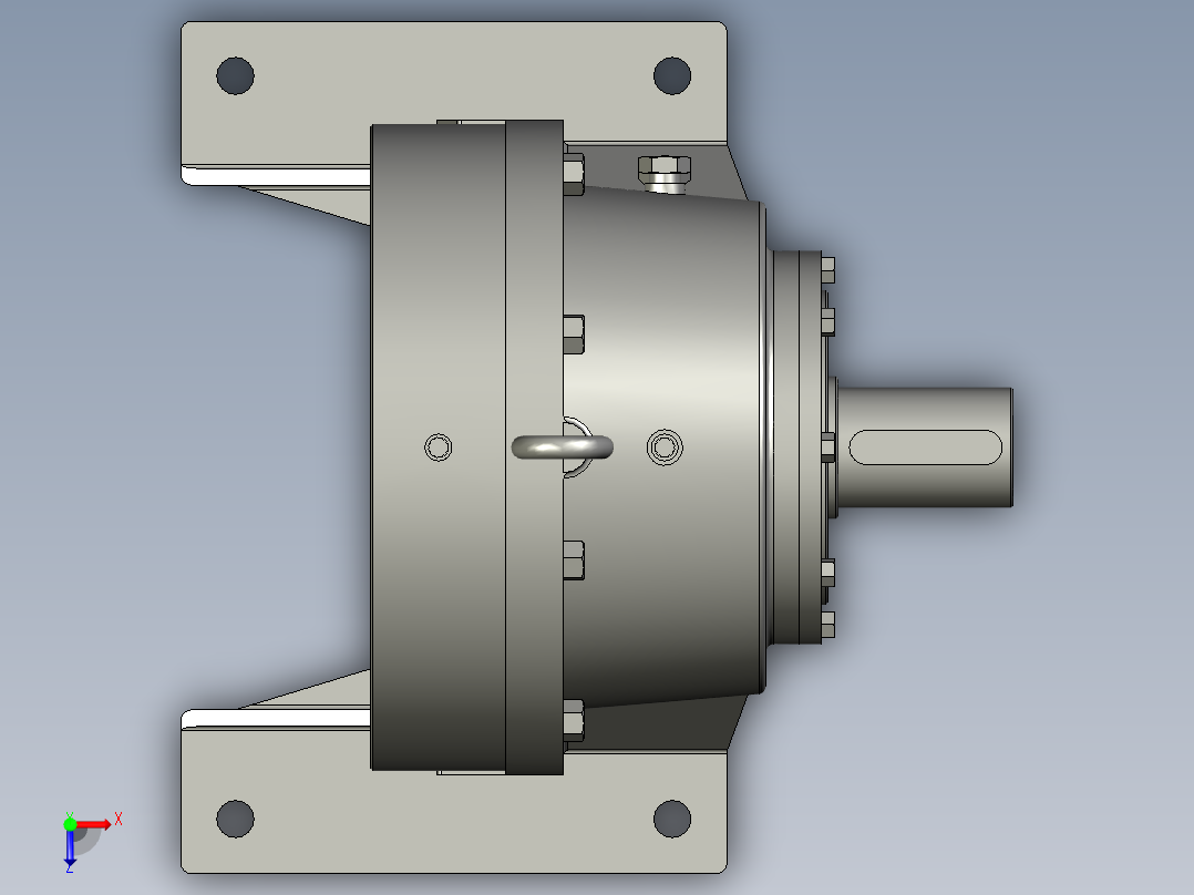 BWD型单级摆线针轮减速电机BWD3-87-Y3-4P-M1-1_BWD型(单级)俯视图