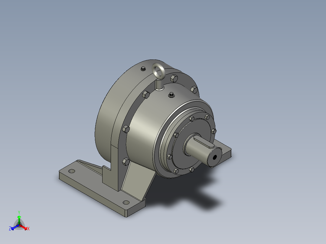BWD型单级摆线针轮减速电机BWD3-87-Y3-4P-M1-1_BWD型(单级)正等轴测图