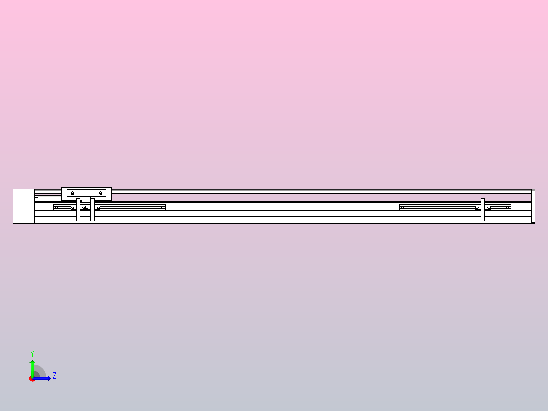 MTH10标准螺杆滑台[MTH10-L#-700-BR-P10-C3]左视图