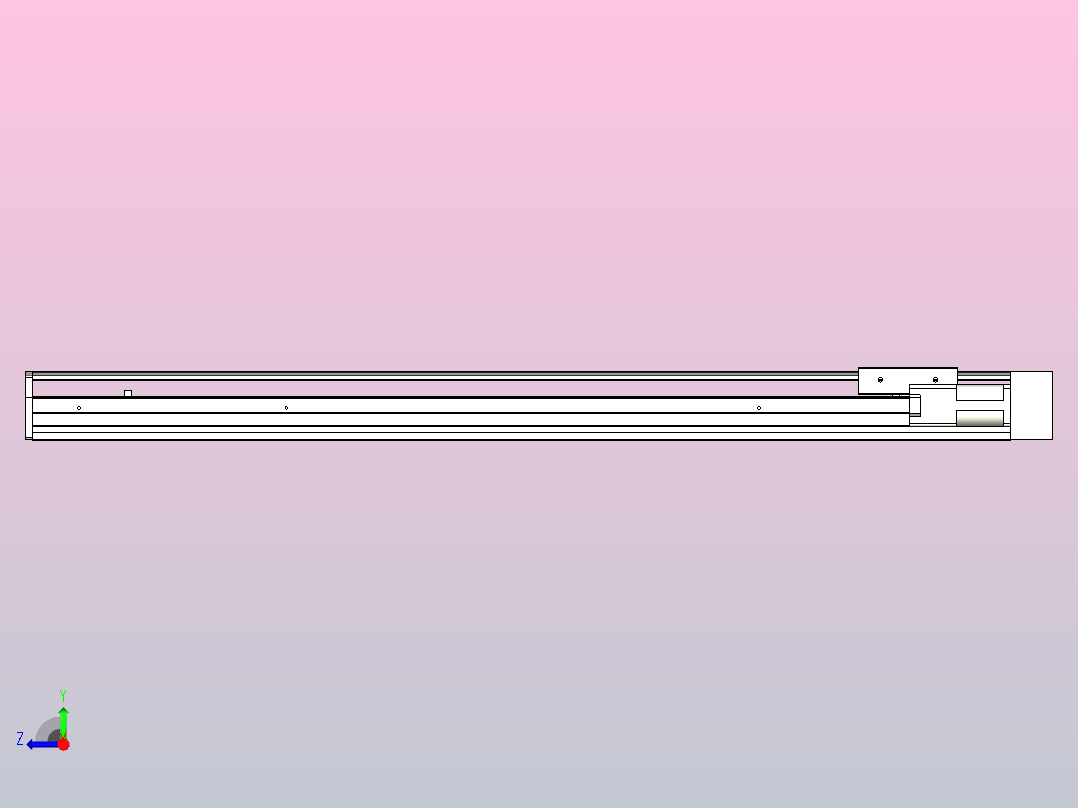 MTH10标准螺杆滑台[MTH10-L#-700-BR-P10-C3]右视图