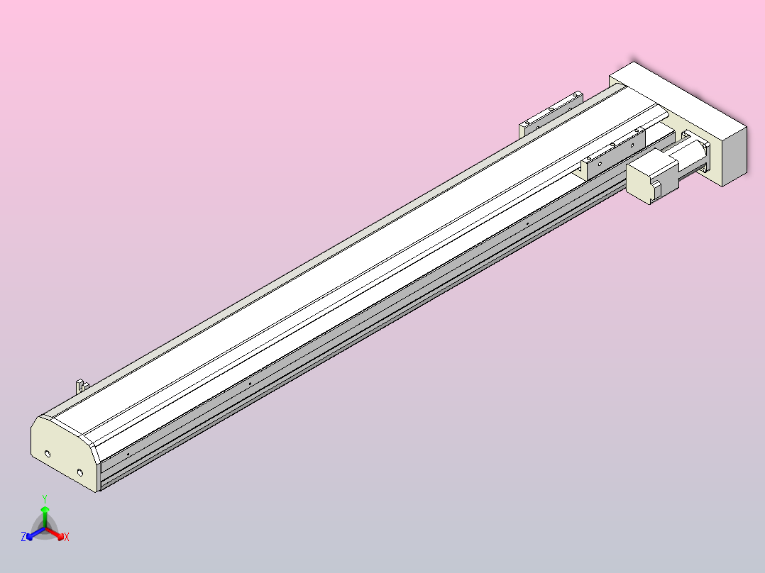 MTH10标准螺杆滑台[MTH10-L#-700-BR-P10-C3]正等轴测图